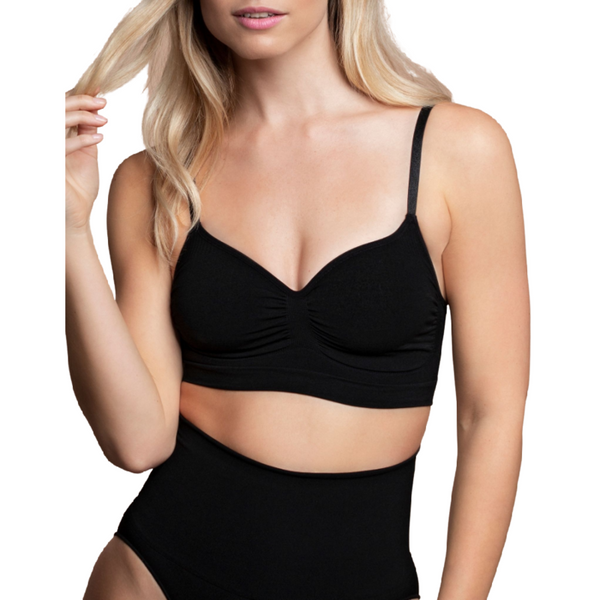BYE-BRA - Sømløs shapewear-BH Medium kontroll Sort
