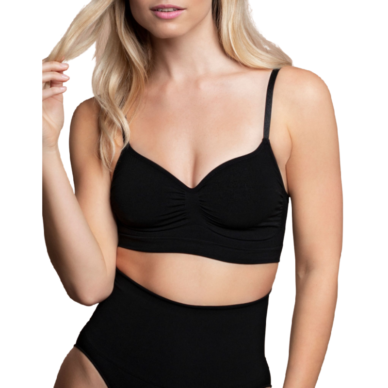 BYE-BRA - Sømløs shapewear-BH Medium kontroll Sort