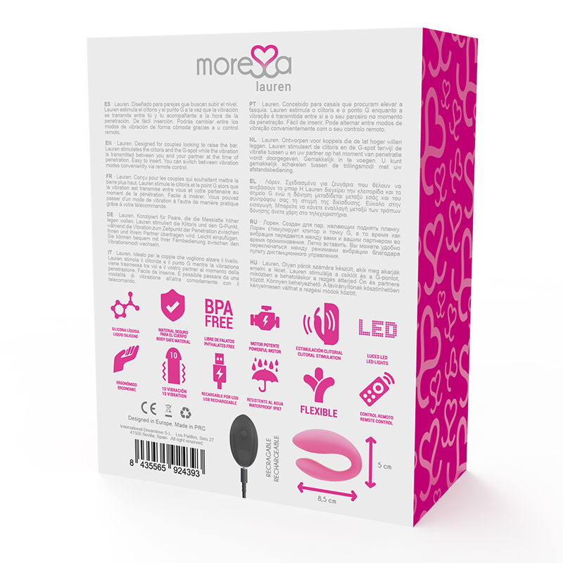 MORESSA - Lauren Parvibrator med Fjernkontroll