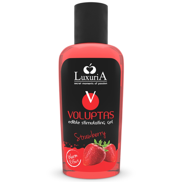 INTIMATELINE LUXURIA - Voluptas spiselig massasjegel med varmeeffekt Jordbær 100 ml