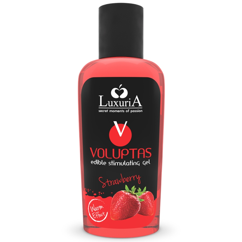 INTIMATELINE LUXURIA - Voluptas spiselig massasjegel med varmeeffekt Jordbær 100 ml