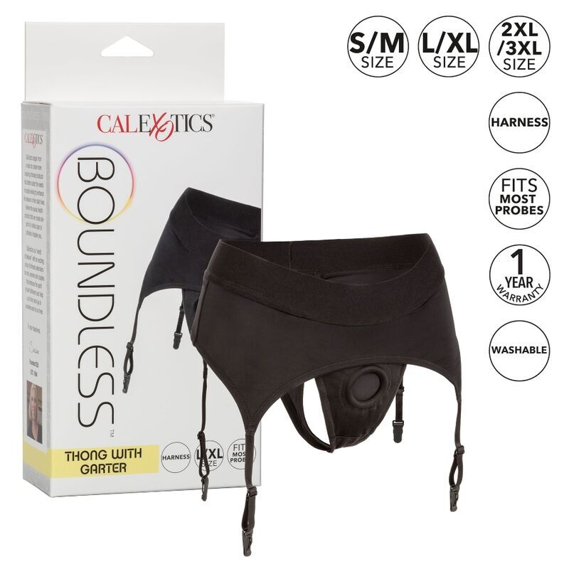 CALEXOTICS - Boundless Strap-on-truse med strømpeholder L/XL