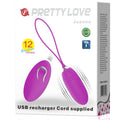 PRETTY LOVE - Joanna Fjernstyrt vibrerende egg 12 moduser