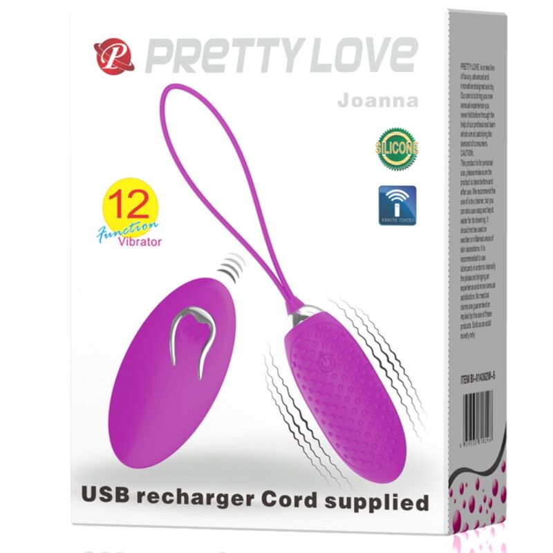 PRETTY LOVE - Joanna Fjernstyrt vibrerende egg 12 moduser