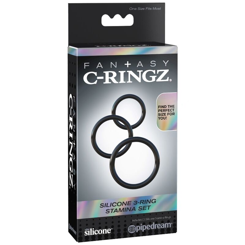 FANTASY C-RINGZ - Stamina-sett med 3 Silikonringer