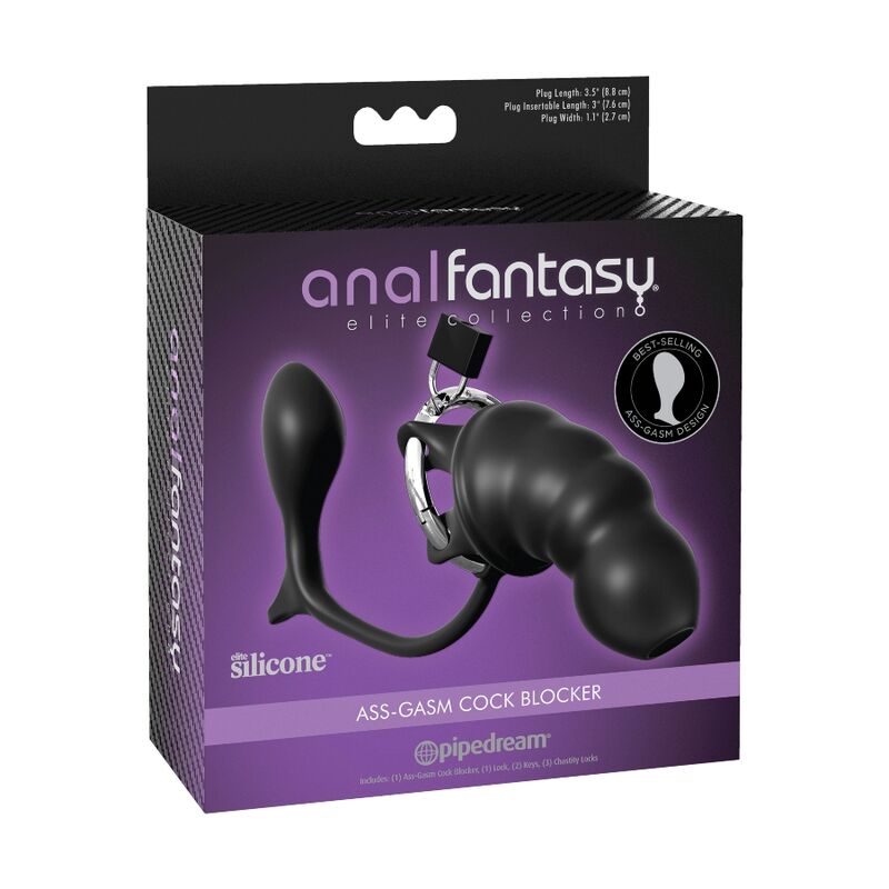ANAL FANTASY ELITE - Ass-Gasm Cock Blocker Penisring med Analplugg