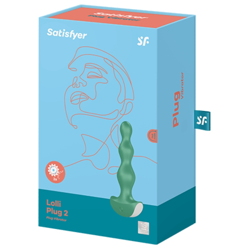 SATISFYER - Lolli Plug 2 Vibrerende analplugg Grønn