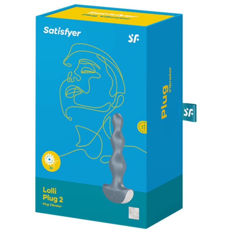 SATISFYER - Lolli Plug 2 Vibrerende Analplugg Grå