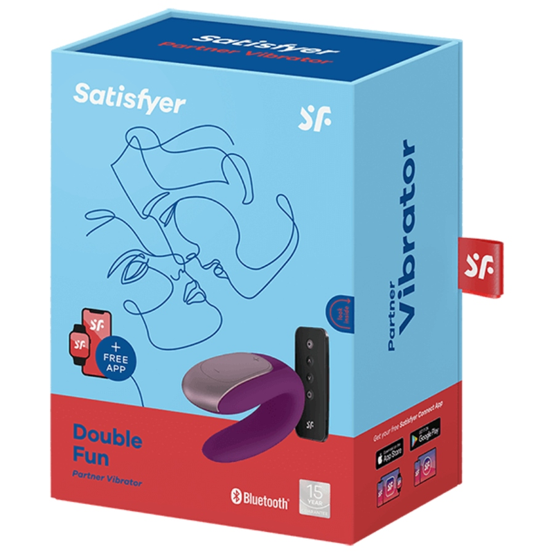 SATISFYER - Double Fun Parvibrator med app og fjernkontroll