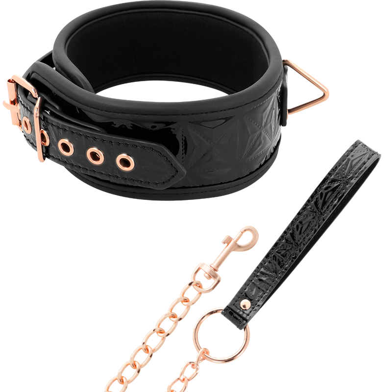 BEGME - Black Edition Premium Halsbånd i Vegansk Skinn med Neoprenfôr