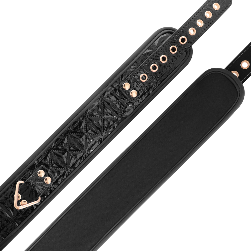 BEGME - Black Edition Premium Halsbånd i Vegansk Skinn med Neoprenfôr
