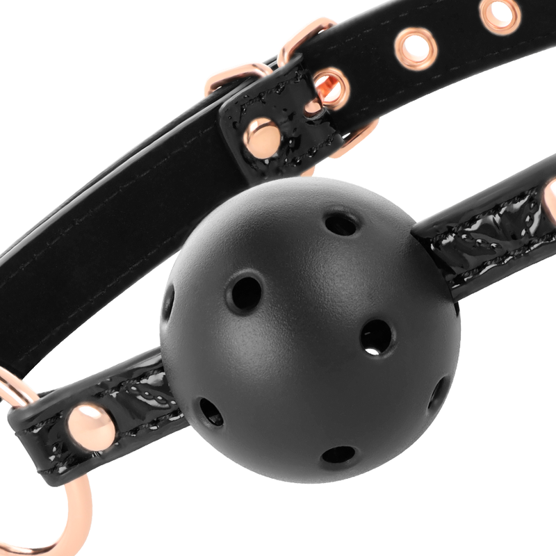 BEGME - Ball-gag Sort Edition i Vegansk Skinn