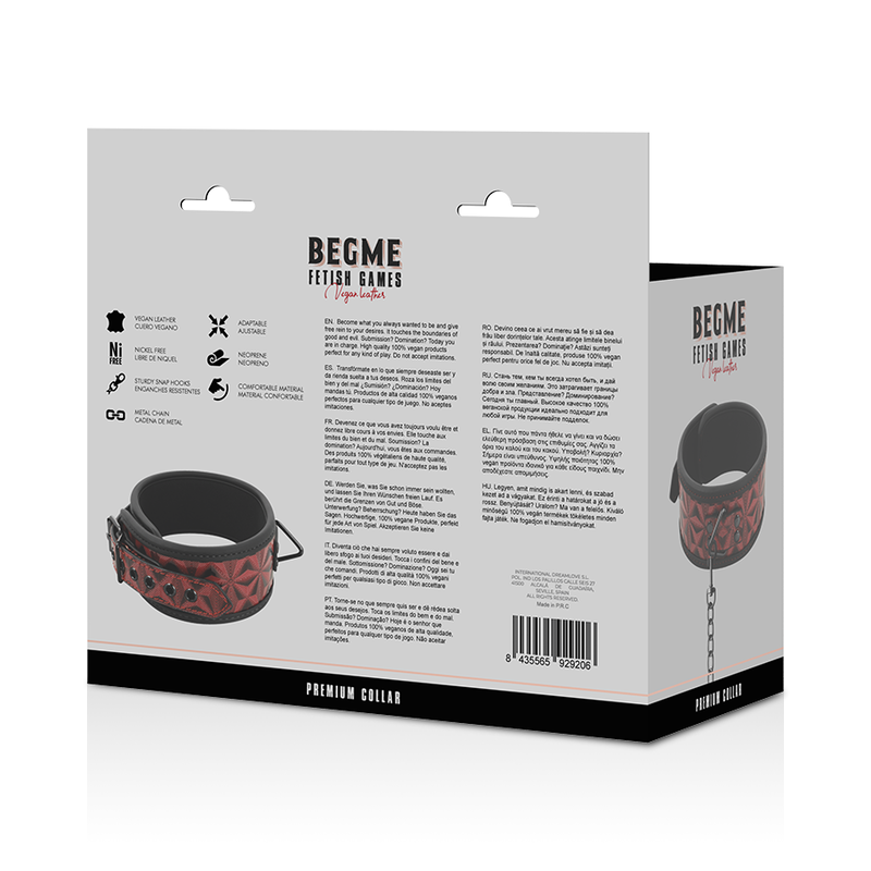 BEGME - Red Edition Halsbånd med kjede Vegansk skinn