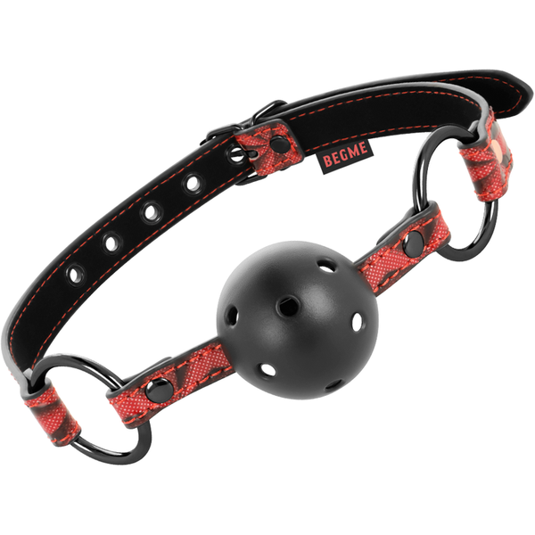 BEGME - Red Edition Pustende munnkneble Vegansk skinn