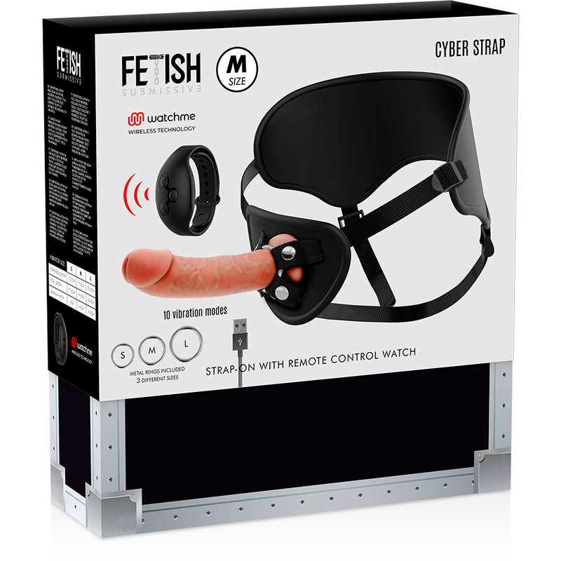 FETISH SUBMISSIVE - Cyber Strap Fjernstyrt vibrerende strap-on M