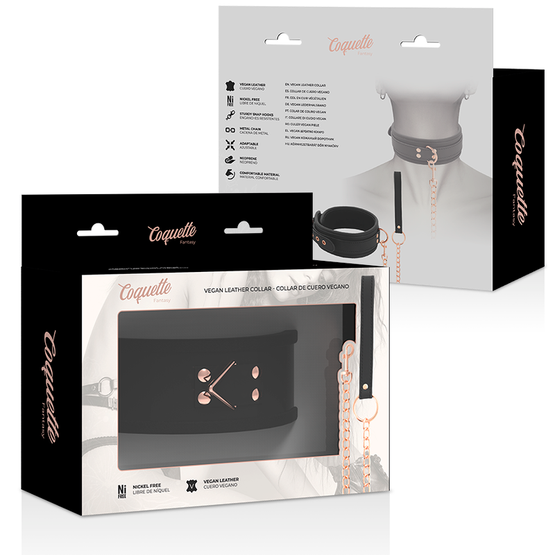 COQUETTE - Chic Desire Fantasy Halsbånd med kjede Vegansk skinn