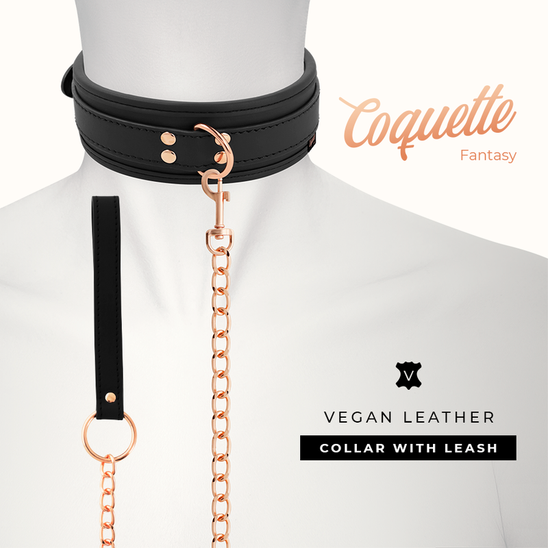 COQUETTE - Chic Desire Fantasy Halsbånd med kjede Vegansk skinn