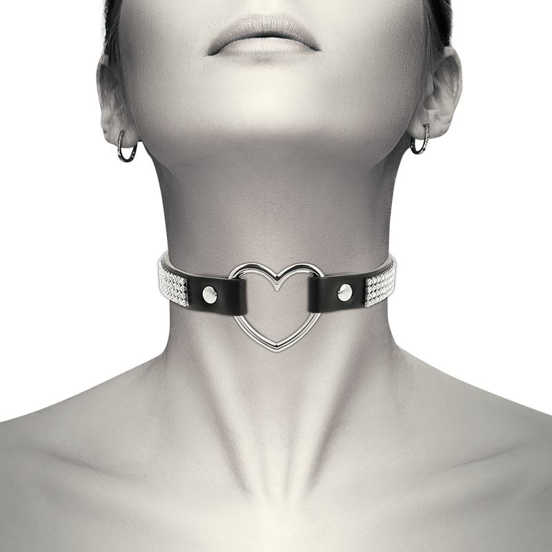 COQUETTE CHIC DESIRE - Choker i vegansk skinn med hjerte