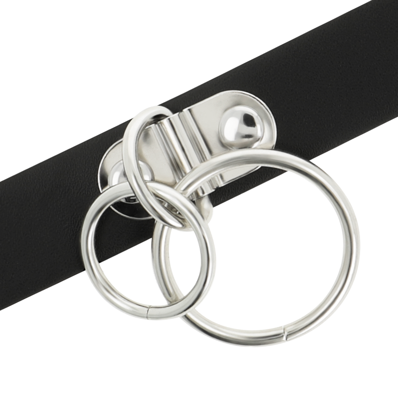 COQUETTE CHIC DESIRE - Choker i vegansk skinn med dobbel ring