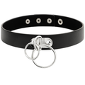 COQUETTE CHIC DESIRE - Choker i vegansk skinn med dobbel ring
