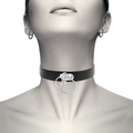 COQUETTE CHIC DESIRE - Choker i vegansk skinn med dobbel ring