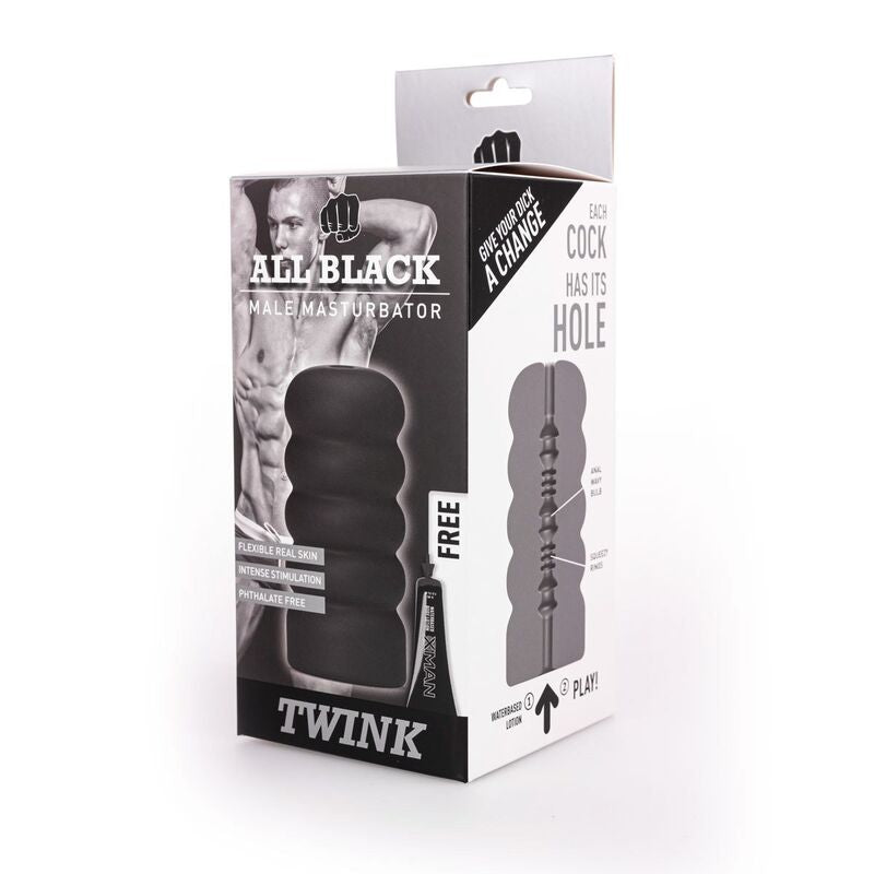 ALL BLACK - Twink Masturbator