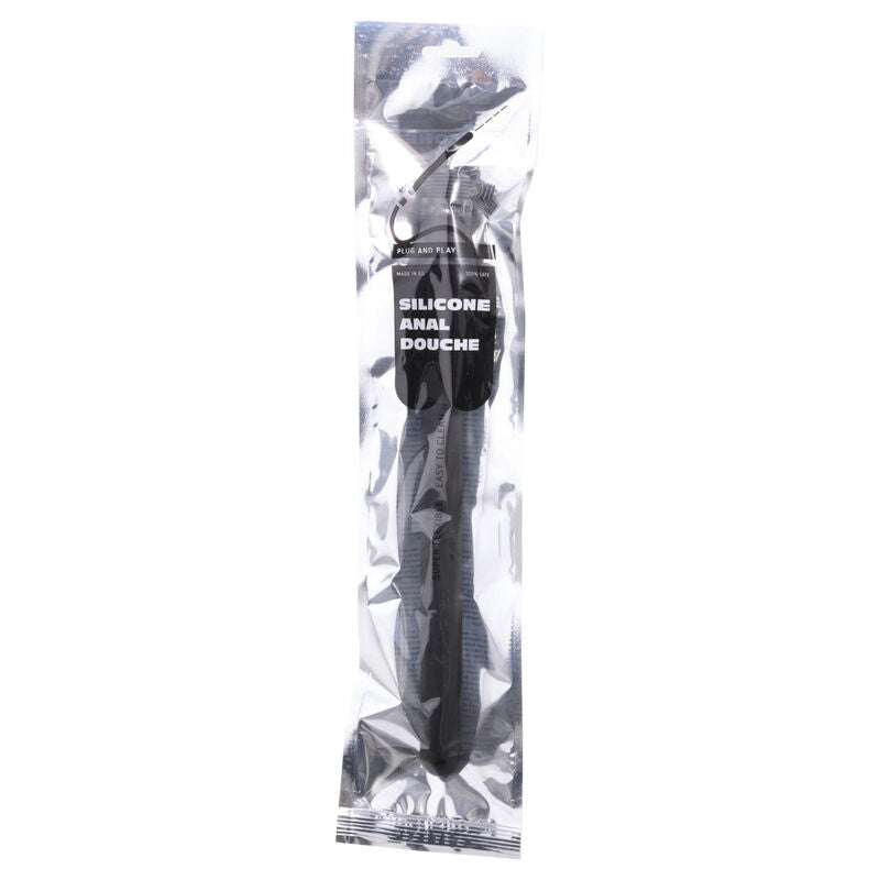 ALL BLACK - Oppblåsbar Analdusj Silikon 27 cm