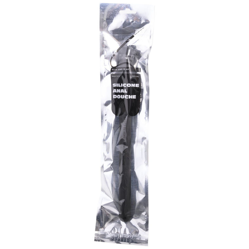 ALL BLACK - Analdusj Silikon med Stopper 27 cm