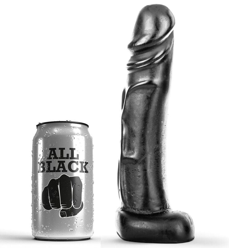 ALL BLACK - Dildo Sort 22 cm