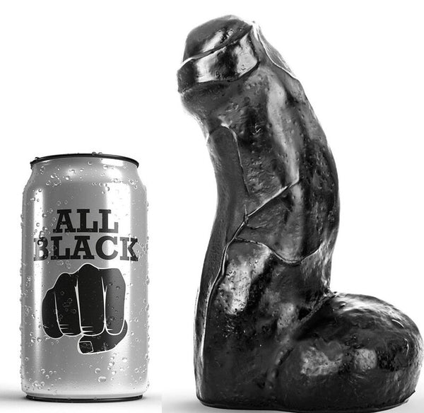 ALL BLACK - Dildo Sort 17 cm