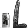 ALL BLACK - Dildo Sort 21 cm (realistisk)