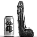 ALL BLACK - Soft Realistisk Analdildo Sort 20 cm
