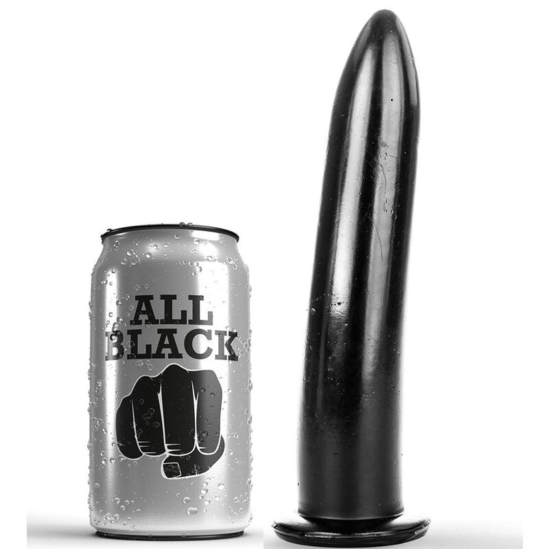 ALL BLACK - Dildo Sort 19 cm (anal & vaginal)