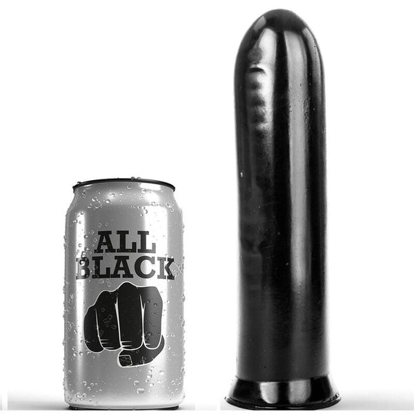 ALL BLACK - Dildo Sort 19 cm (tykk)