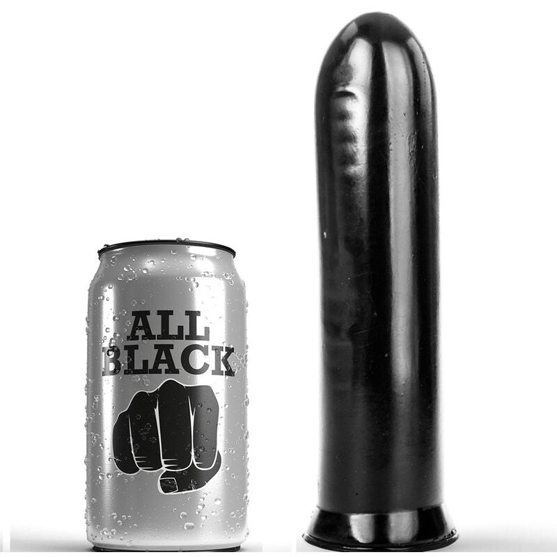 ALL BLACK - Dildo Sort 19 cm (tykk)