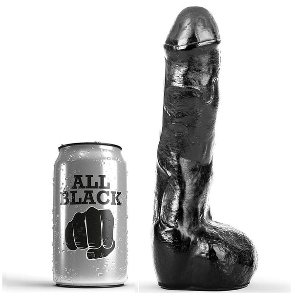ALL BLACK - Realistisk dildo Sort 20 cm