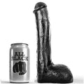 ALL BLACK - Realistisk dildo Sort 23 cm