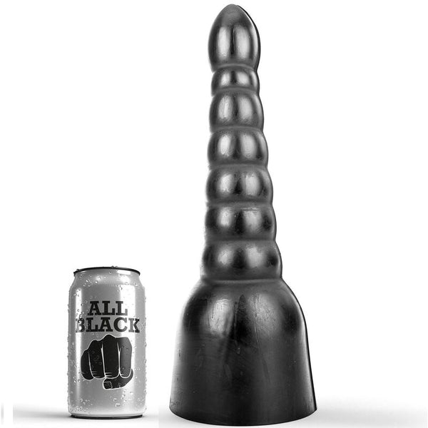 ALL BLACK - Dildo Sort 34 cm