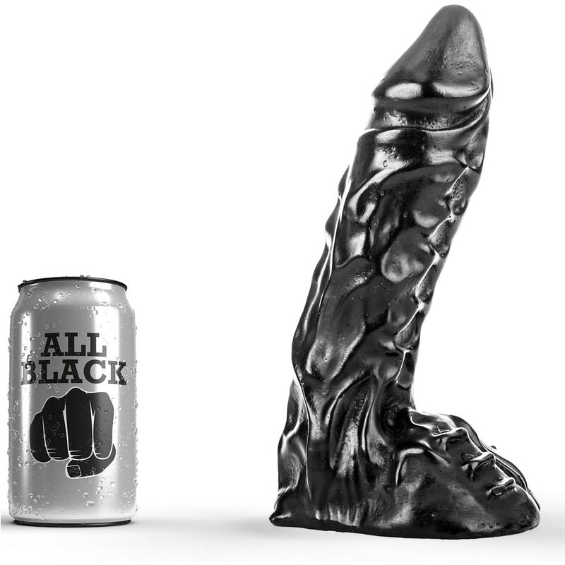 ALL BLACK - Dildo Sort 23 cm