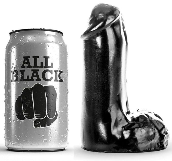 ALL BLACK - Realistisk Dildo Sort 13 cm