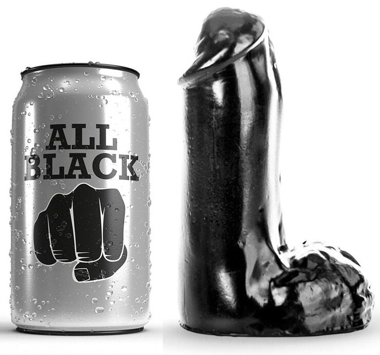 ALL BLACK - Realistisk Dildo Sort 13 cm