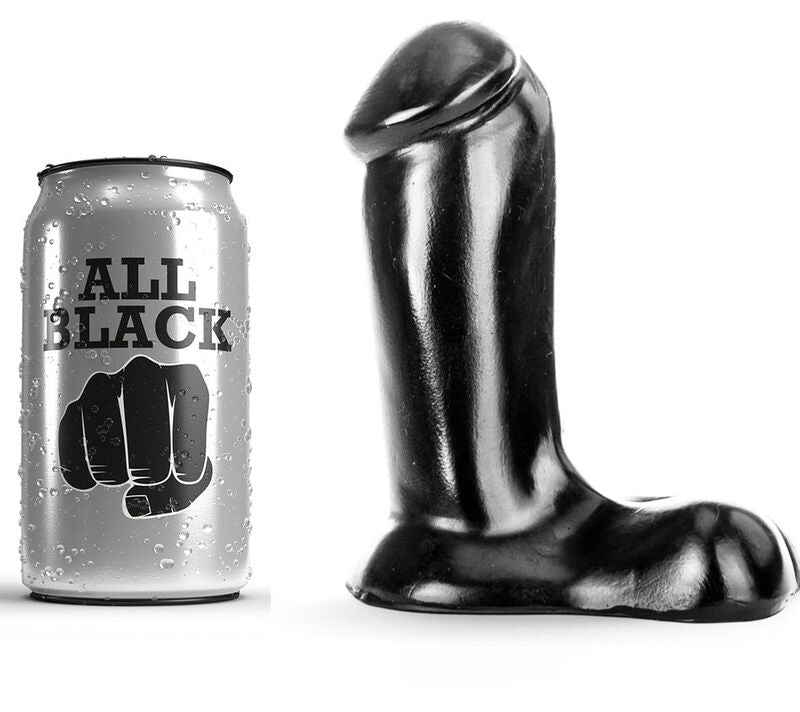 ALL BLACK - Dildo Sort 14 cm