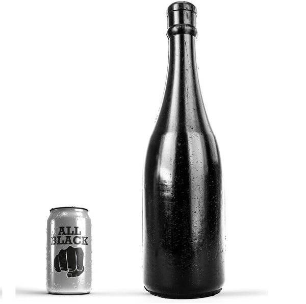 ALL BLACK - Champagneflaske Analplugg Sort 39,5 cm