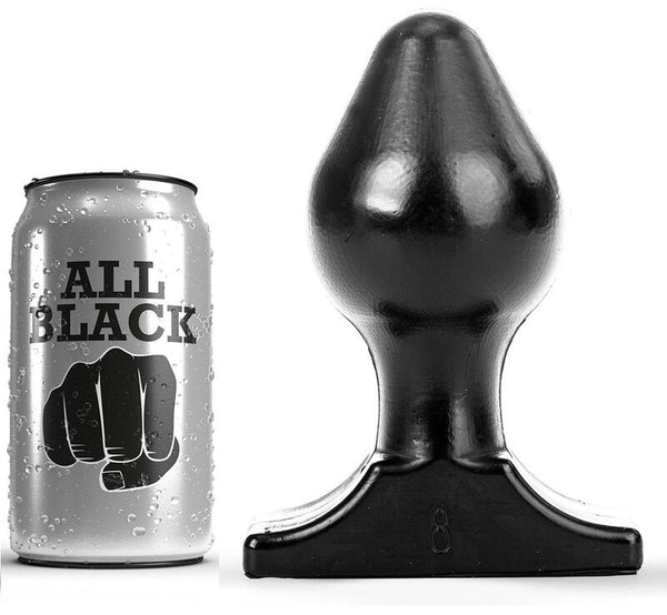 ALL BLACK - Analplugg Sort 16 x 8 cm