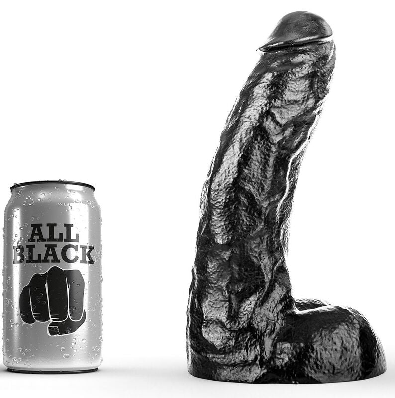 ALL BLACK - Dildo Sort 26 cm