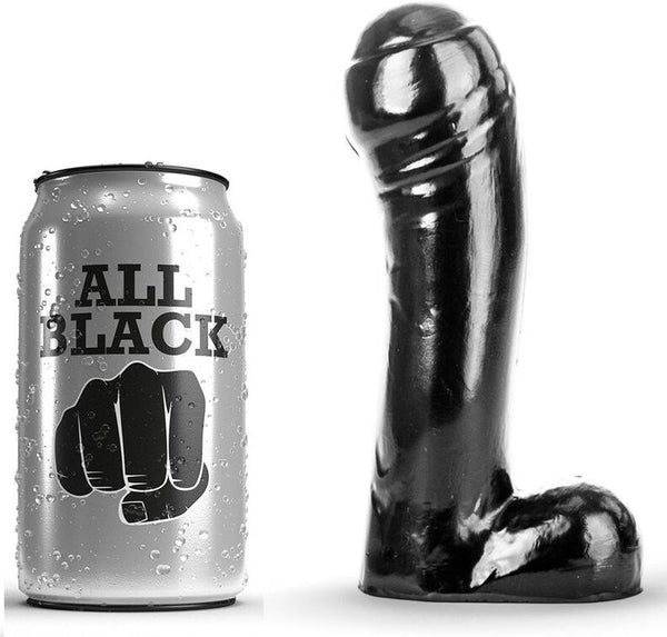 ALL BLACK - Dildo Sort 15 cm