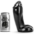 ALL BLACK - Dildo med pung Sort 16 cm
