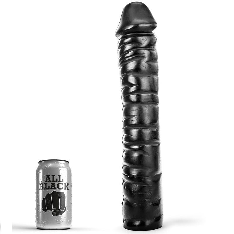 ALL BLACK - Dildo Sort 38 cm