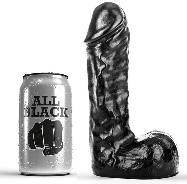 ALL BLACK - Dildo Sort 19 cm