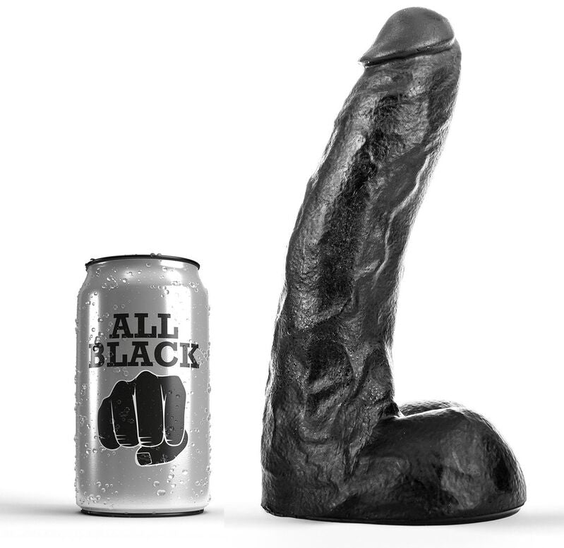 ALL BLACK - Dildo Sort 22 cm